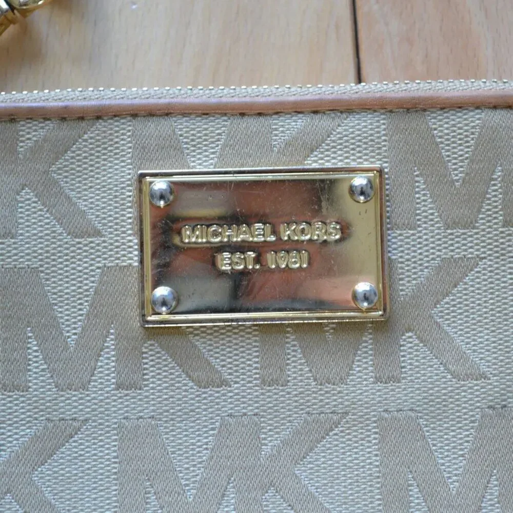 MICHAEL Michael Kors Wristlet Wallet Tan